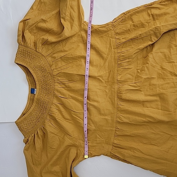 Old Navy Long-Sleeve Tiered Smocked Embroidered Mini Swing Dress / L. - Picture 4 of 10